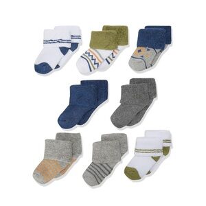 Luvable Friends Baby Socks Set - Blue, Green, Gray